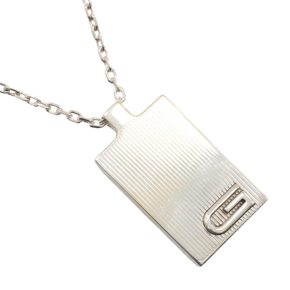 

GUCCI G mark Necklace plate Silver925 21g unisex Used