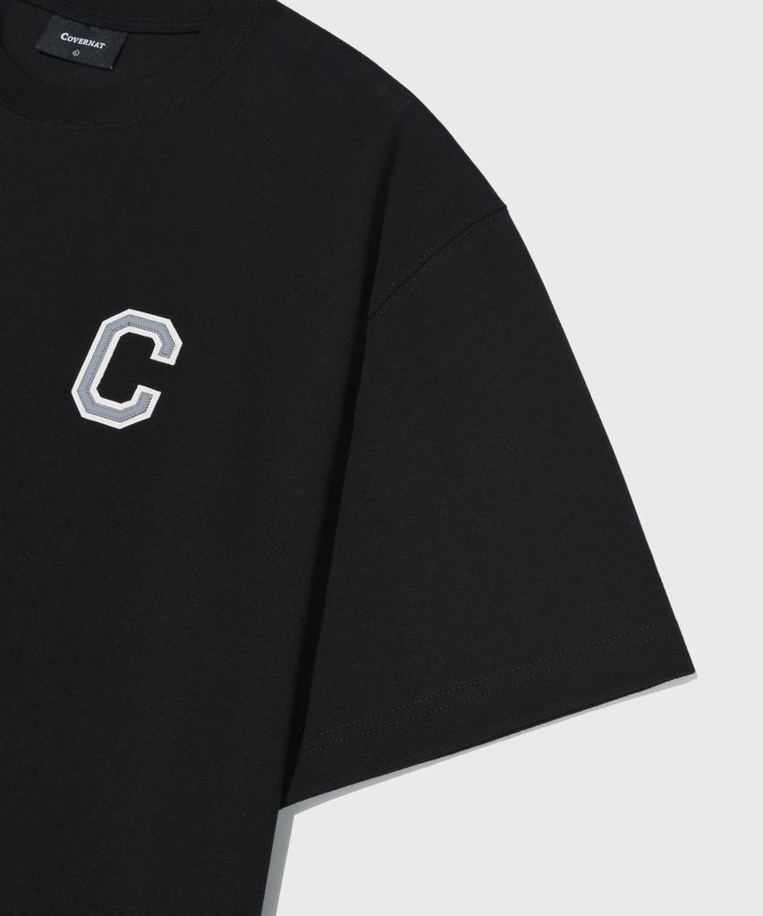 COVERNAT Cool Cotton Shine C Logo T-Shirt Black