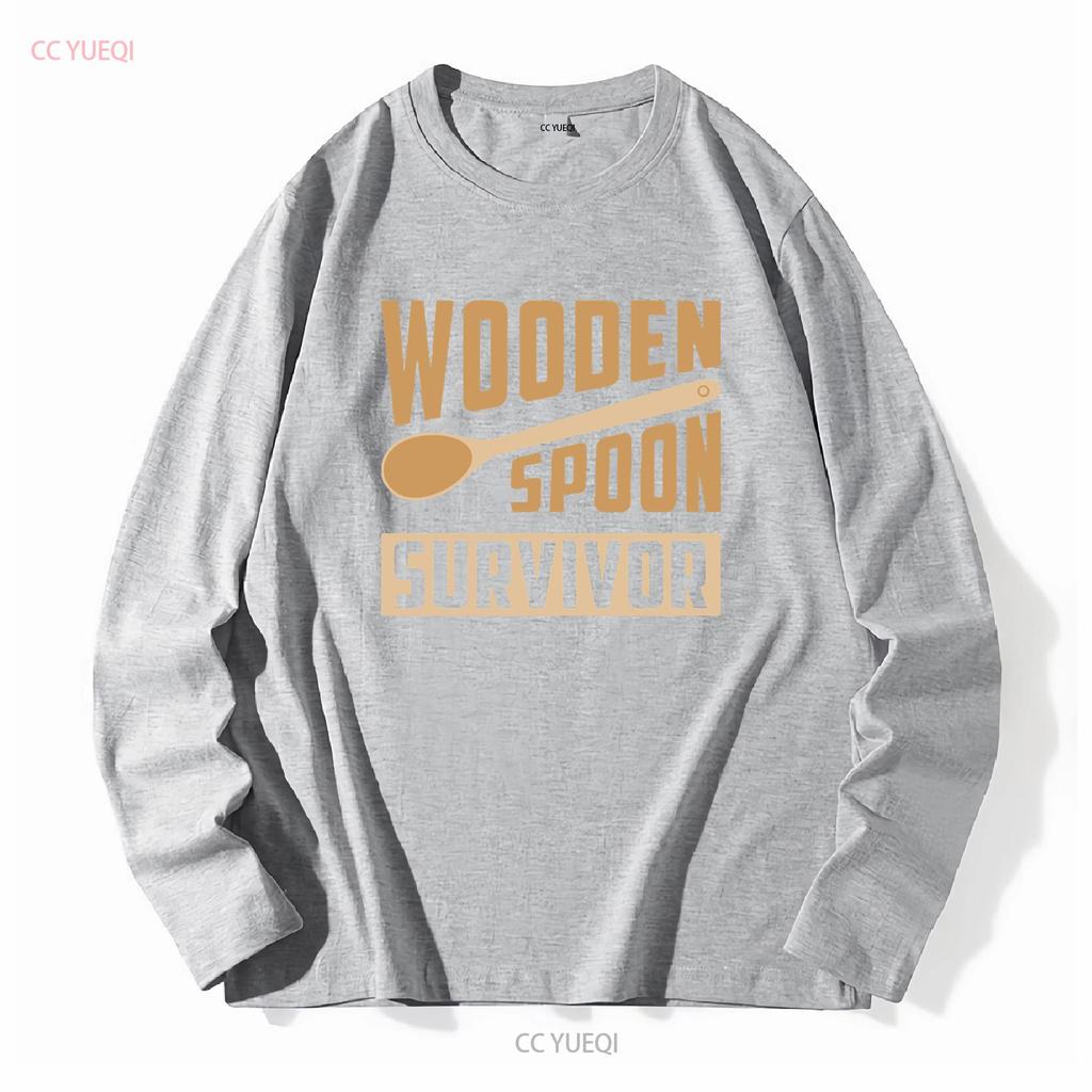 Wooden spoon survivor mens T Shirt unisex funny joke novelty slogan retro fashion comedy design top classic cool meme vintage