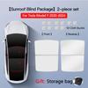 Sunshades For Tesla Model 3 Sunroof Highland 2026 Model Y 2020-26 Ice Cloth Buckle Sun Pare Glass Front Rear Skylight AccessoryWindshield Sunshades 1