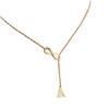 Gold-Plated Infinity A Pendant Necklace - Elegant European Fashion for Women