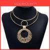 Collana Metallica Geometrica Stile Europeo con Design Esagerato per Street Fashion e Regalo