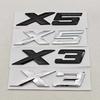 NEW 3D ABS Car Styling Logo X3 X5 Rear Trunk Badge Sticker Emblem Decals For X3 X5 Auto Tail Accessories UQ9
