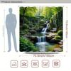 Zen Garden Waterfall Shower Curtain- Multi-Style Bath Decor, Perfect for Those Who Love Nature-Inspired and Practical Designs