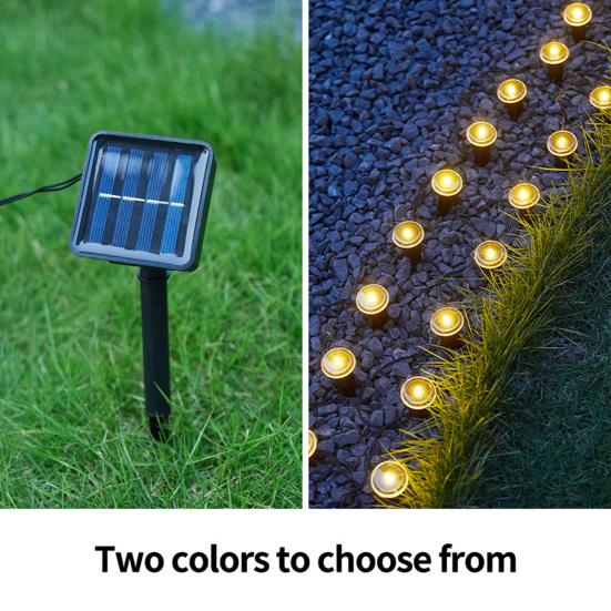 15 Pcs Mini Solar Ground Lights LED Flat Landscape Lighting Waterproof