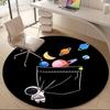 1pc Space Pocket Office Round Area Rug, Indoor Mat Suitable ForOffice, Under Office Chairs Bedroom Living Room Home Decor, Room Decot033