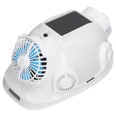 Solar Safety Helmet 6 Fan Intelligent Cooling Answering Phone Construction Hard Hat US Plug