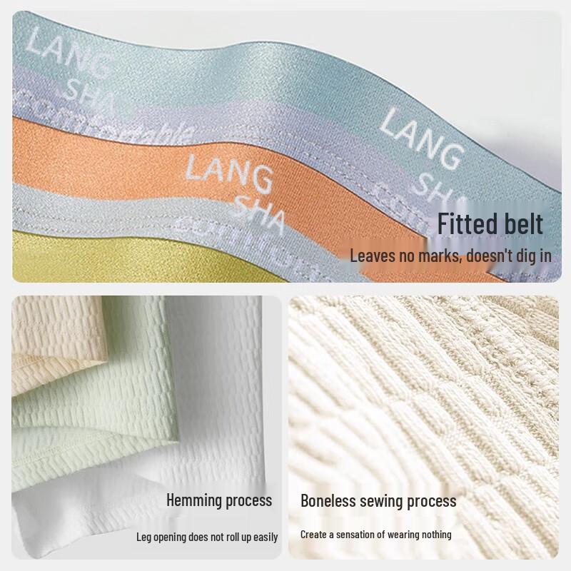 Langsha Men's Antibacterial Baby Cotton Boxer Briefs