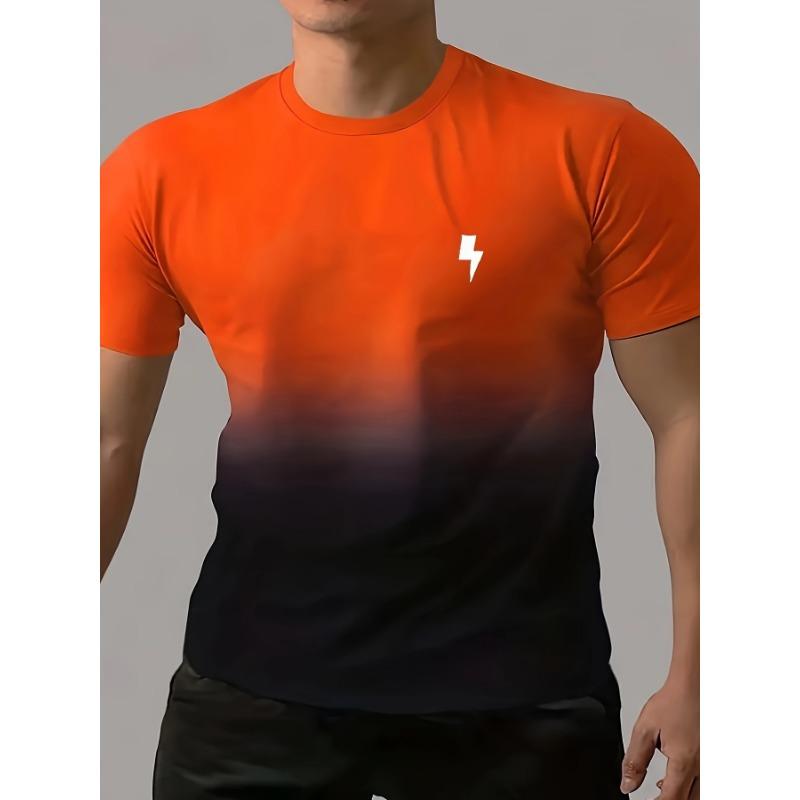 Summer European-American Men's Youth Fashion Sports Printed Loose Casual Short Sleeve T-Shirt