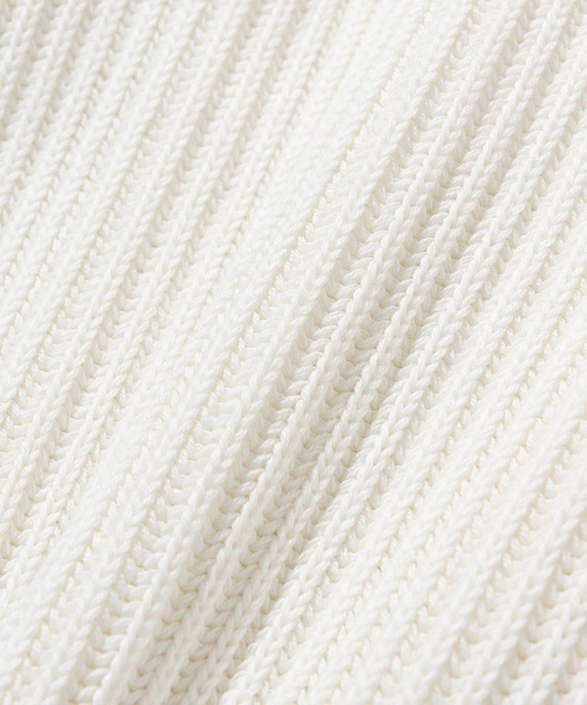 KNITTED Cotton Minimalist Round Knit Ivory