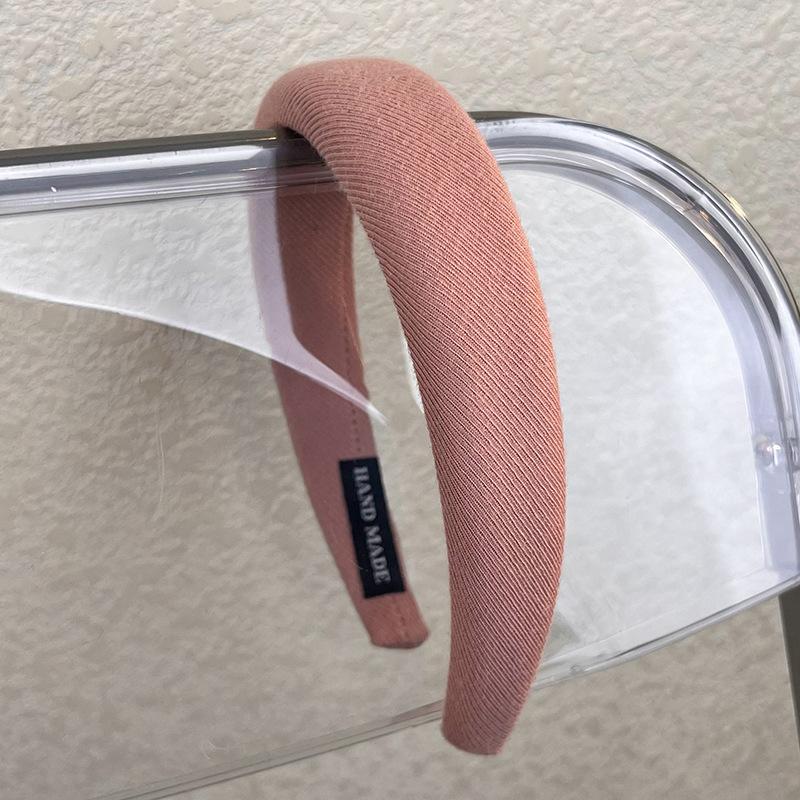 Sweet Romantic Pink  Headband Sponge Wide Hair Band for Woman Girl Temperament Hair Hoop Fashion Versatile Hair Accessories Gift