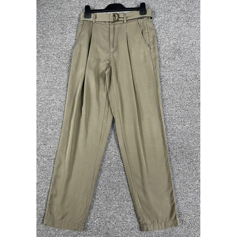 Exported To the United States, Original Tencel Lyocell Woven Comfortable Spring and Autumn Women's Wide-Leg Straight Nine-Point Casual Pants