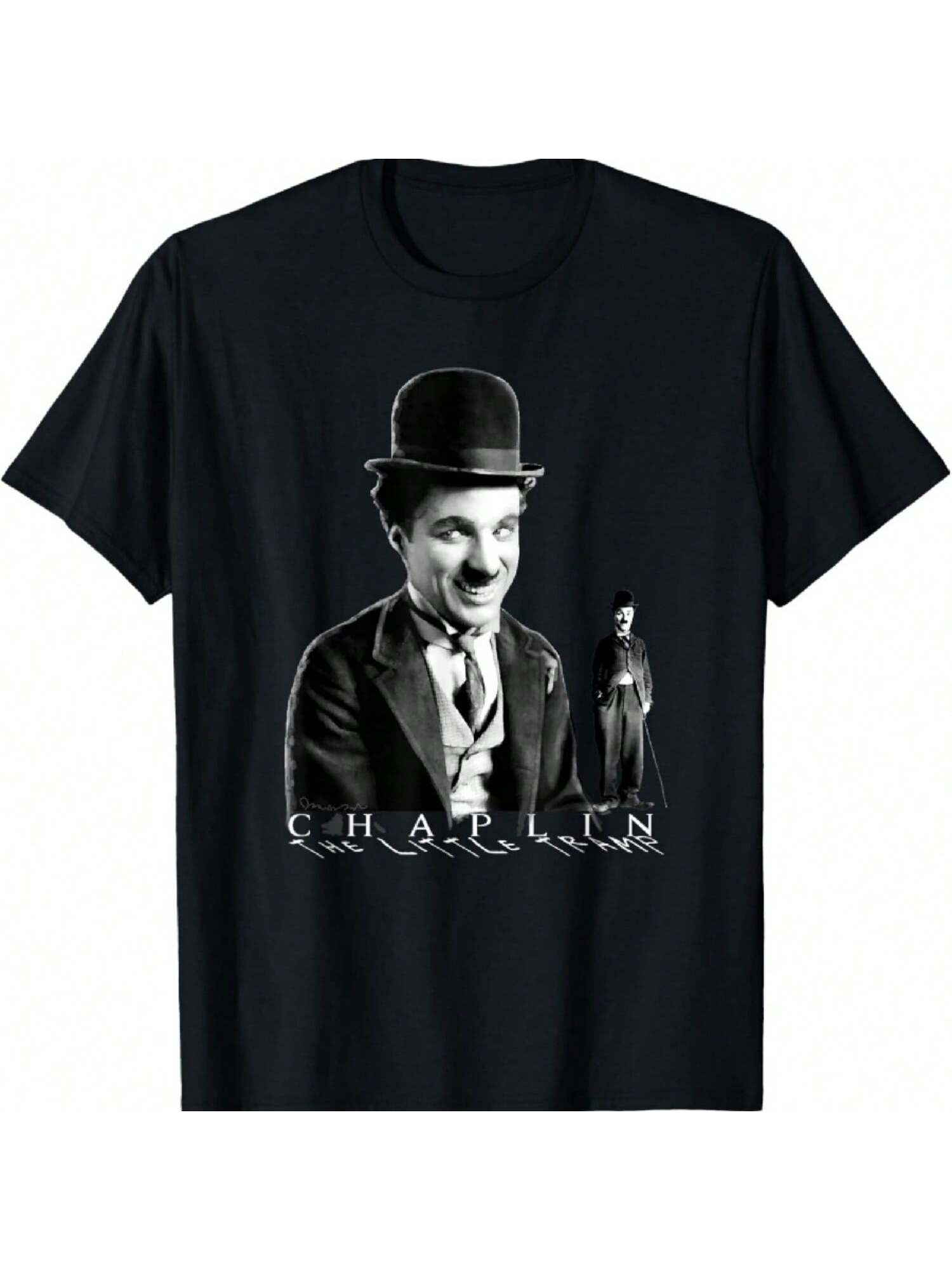 The Little Tramp Chaplin British Silent Film Comic Genius T-Shirt S разноцветный