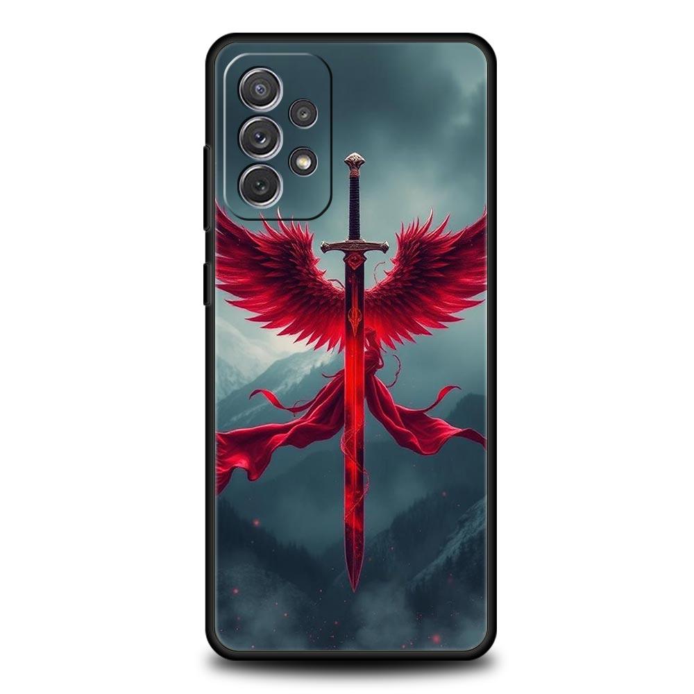 The Sword Creative Pattern Phone Case for Samsung Galaxy A55 A35 A17 A07 A15 A13 A25 A51 A71 A72 A73 A32 A52 A52S A41 Soft TPU