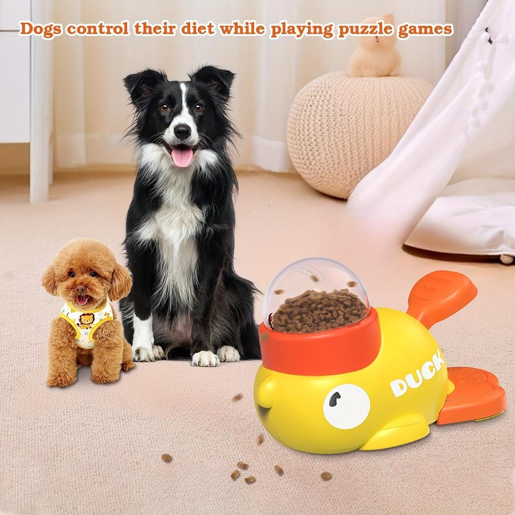 Interactive Dog Snack Dispenser Toy - Slow Feeder Puzzle Feeder, Duck Design, Encourages Healthy Eating & Mental Development, Perfect for All Breed