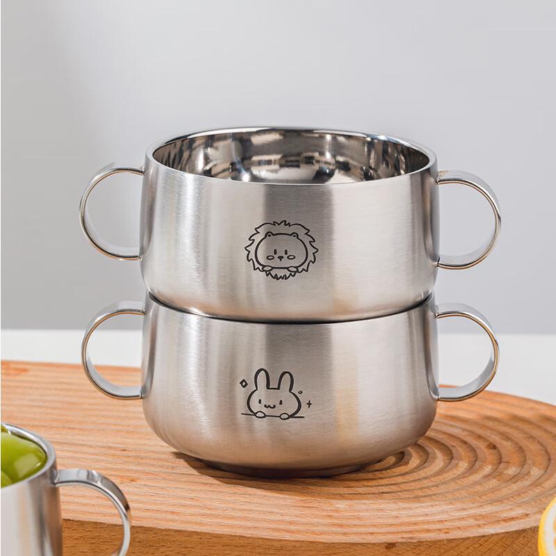 TREEJACK 316L Stainless Steel Baby Feeding Bowl Set