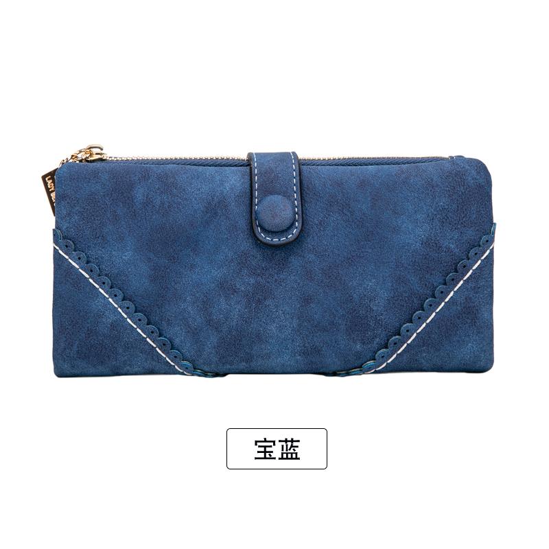 

Корейский матовый длинный кошелек в три сложения, новая модная и элегантная многофункциональная женская сумка для карт