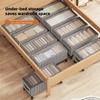 Large Capacity Mobile Under Bed Organizer Space Saving Transparent Cover Storage Box  for Home