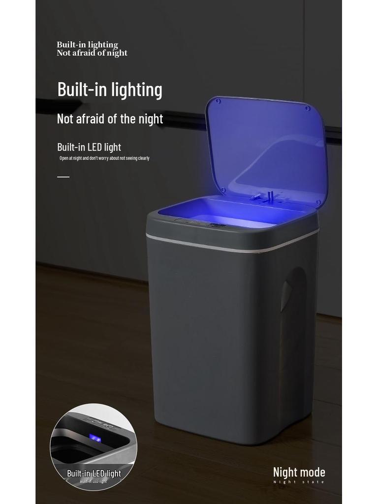 Smart Induction Waterproof Bathroom Trash Can