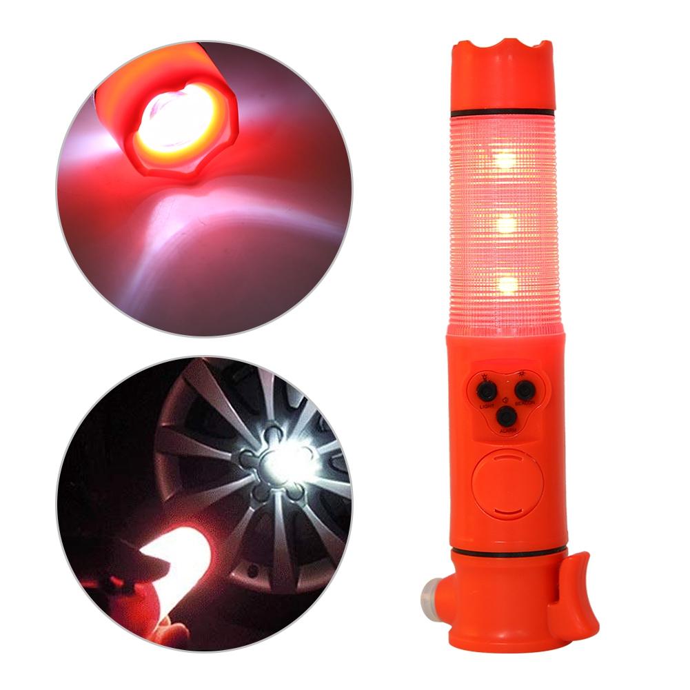 6 In 1 Multifunction Safety Hammer With LED Light Flashing Alarm Car Escape Window Breaker