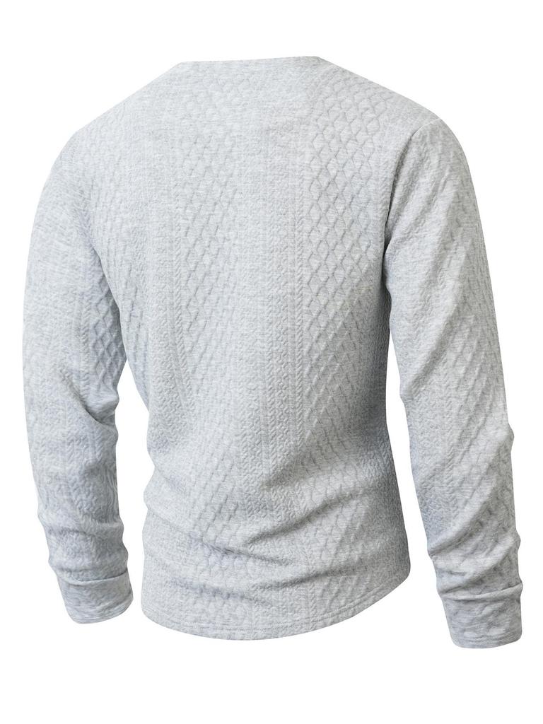 2025 Autumn/Winter Striped Round Neck Solid Color Casual Pullover Long Sleeve Hoodie Sweater