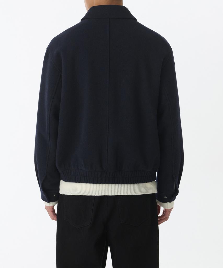 Musinsa Standard Wool Blend Minimal Blouson Jacket [Navy]