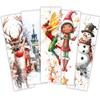 32pcs, Watercolor Christmas Bookmarks, Back to School Season, Cheap, Halloween, Suitable for Teachers, Readers, Birthday Gifts.