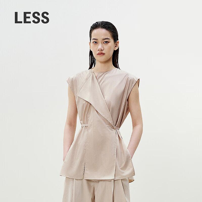 LESS 2025 Summer Loose Cotton Sleeveless Shirt XL