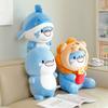 3045Cm Soft Blue Shark Fatty Plush Toy Stuffed Cartoon Ocean Animal Sitting Lying Doll Appeasing Birthday Gift