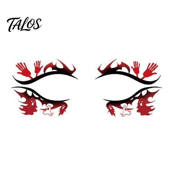 Adesivi Sicuri Amici della Pelle Tatuaggi Temporanei Viso Halloween per Donne, Ragnatela Zucca Impermeabile Arte Occhi Mascherata Carnevale Cosplay Trucco