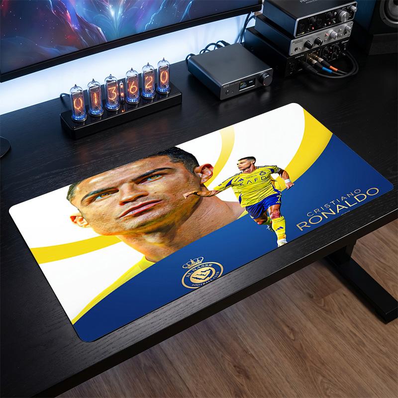 Podkładka pod mysz z herbem Cristiano Ronaldo, Rozszerzona antypoślizgowa gumowa mata na biurko do gier, biura, laptopa, Prezent dla fana