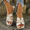 Fashion 2025 Large Size Fashion Flat Bottom Foreign Style Versatile Casual Square Head Versatile Cool Slippers