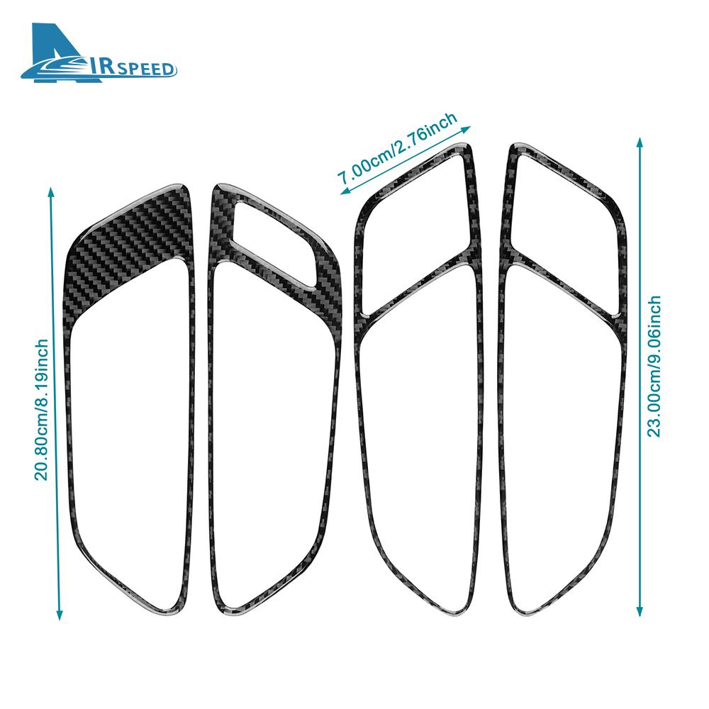 Real Soft Carbon Fiber Sticker For Seat Leon MK3 2013 2014 2015 LHD RHD Car Door Handle Frame Panel Trim Interior Accessories