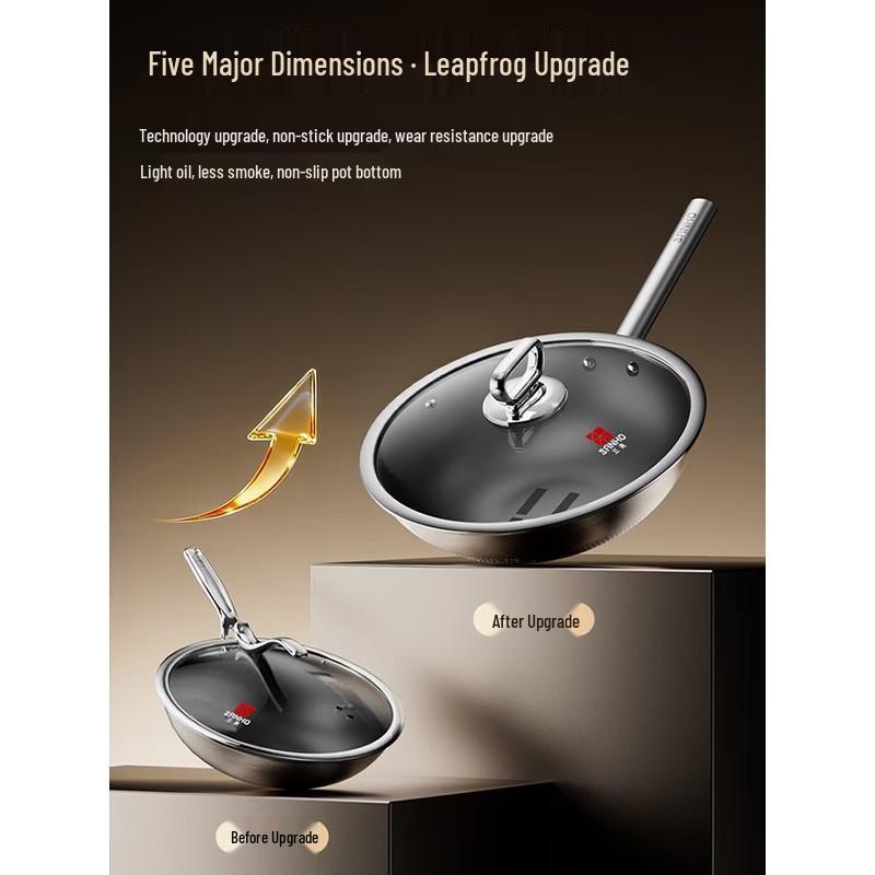 Sanhe 30cm Coating-Free Pure Titanium Wok