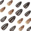 Autumn/Winter Leopard Print Cat Eye Short Almond Wearable Nails