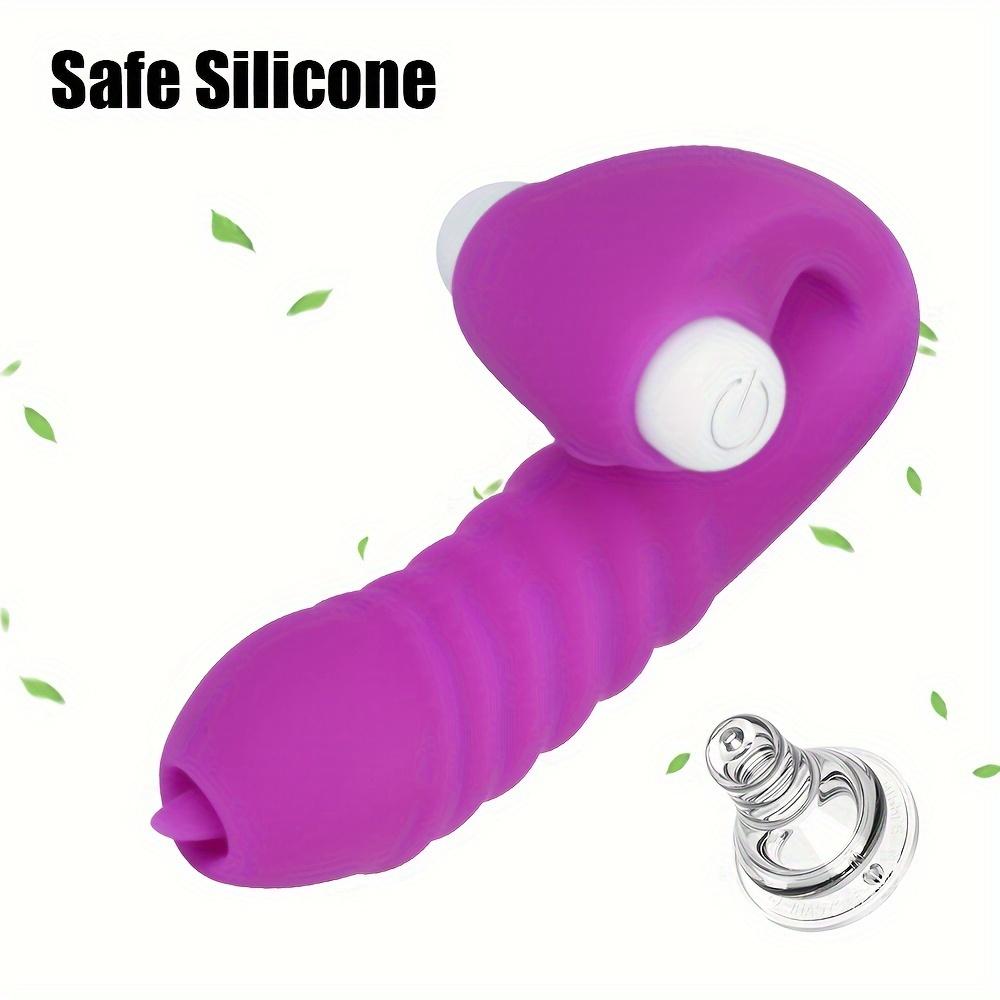 Finger Sleeve Vibrator Female Masturbator Clit Stimulate Tongue Licking Massager Erotic Exotic Accessories Sex Toys For Women 18
