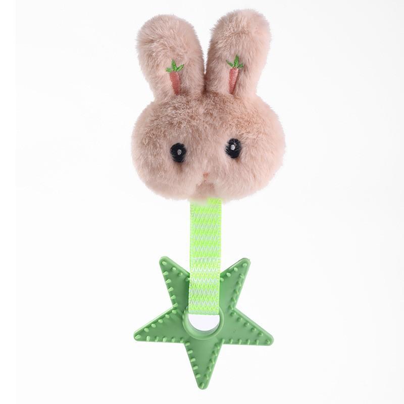 

Pet Supplies - Dog Rubber Plush Toy - Tolerant of Chewing - Teething Toy for Puppies - Toy for Interactive Play To Relieve Boredom Light brown little rabbit