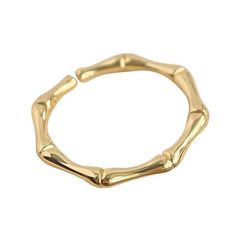 Bamboo Design Openable Women's Ring - Versatile & Fashionable Index Finger Ring in Fresh Ins Style
