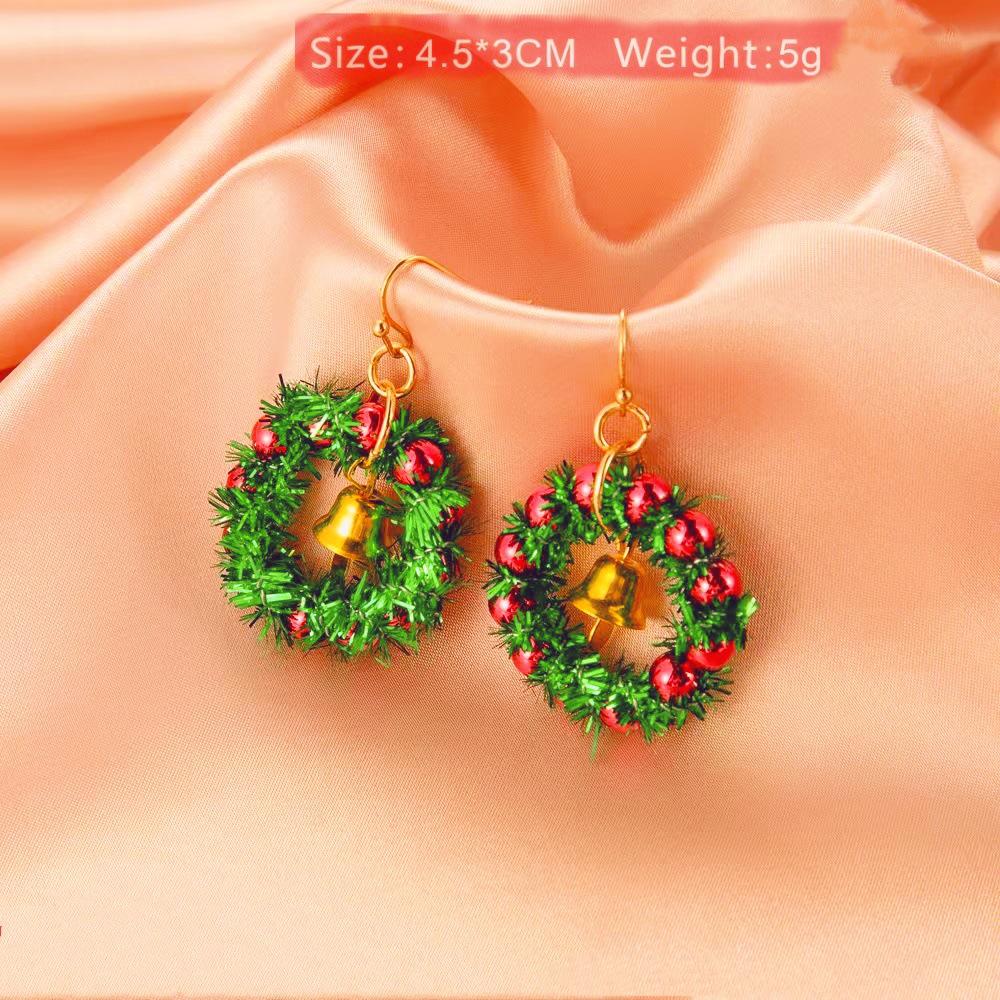 Cross-Border Christmas Light Bulb Geometric Earrings