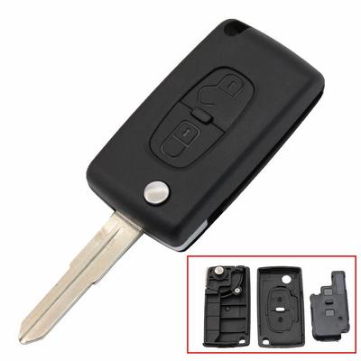 Peugeot 4007/4008 Citroen C4 2-Tasten Klapp-Fernbedienungsschale MIT11R