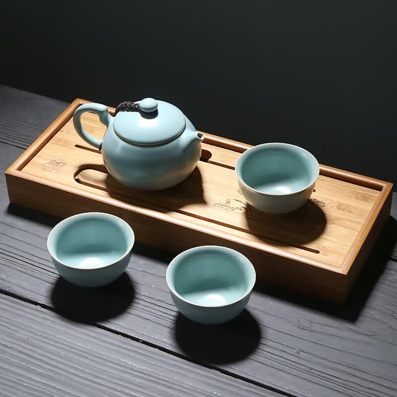 Ru Kiln Ceramic Kung Fu Tea Set