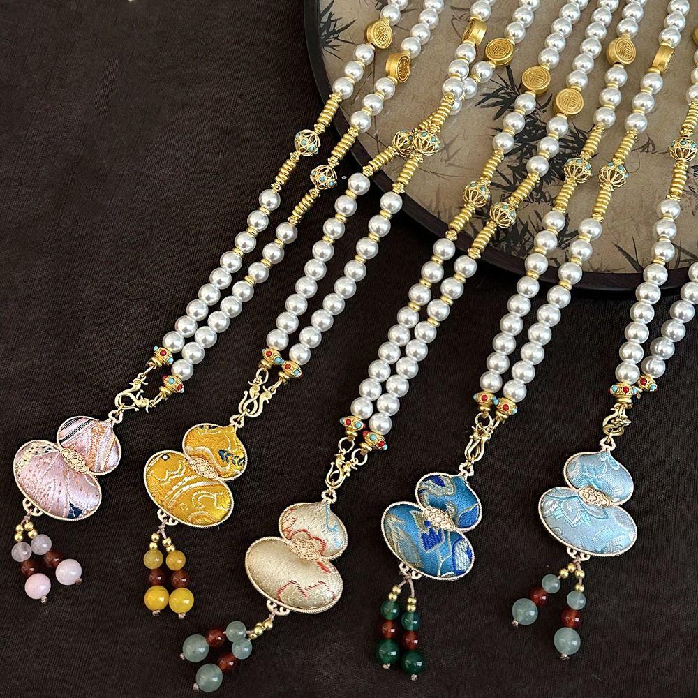 Beads Song Brocade Gourd Necklace Luxury Pearl Long Sweater Chain Women