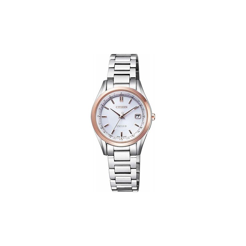 

CITIZEN Exceed Series 50 Meters Waterproof Quartz Titanium Strap Women s Watch White Dial ES9374-53A синій