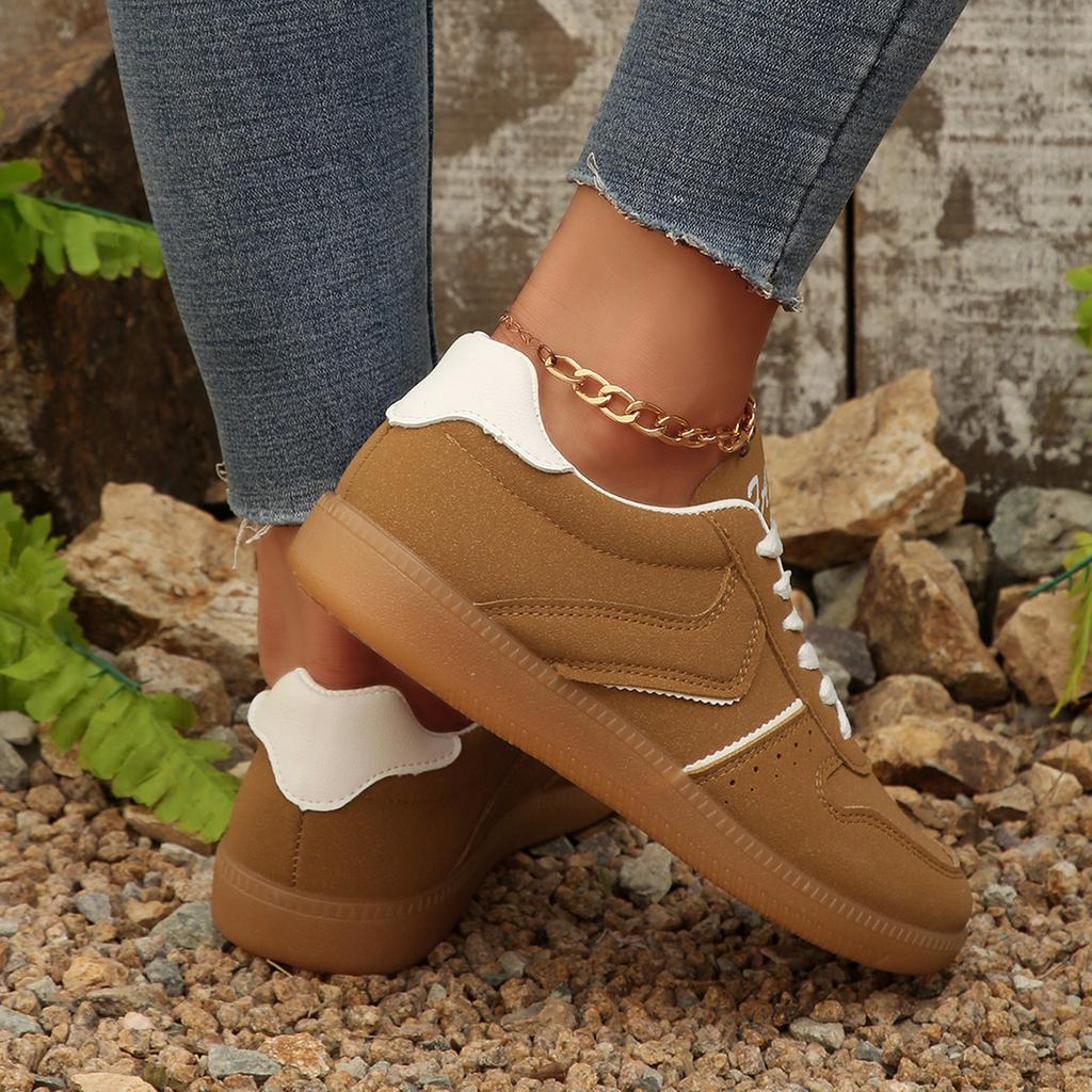 Fashion Genuine Leather Women's Sneakers Flat Lace-up Retro Large Size Vulcanize Shoes  Sneakers Women Women Shoes