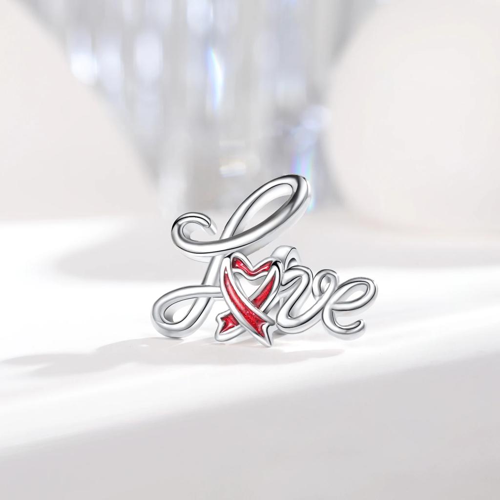 Neue herzförmige Anhänger Kupfer Blume Ewige Liebe Perlen Passen Original Armbänder Halskette Für Frauen DIY Schmuck Geschenk