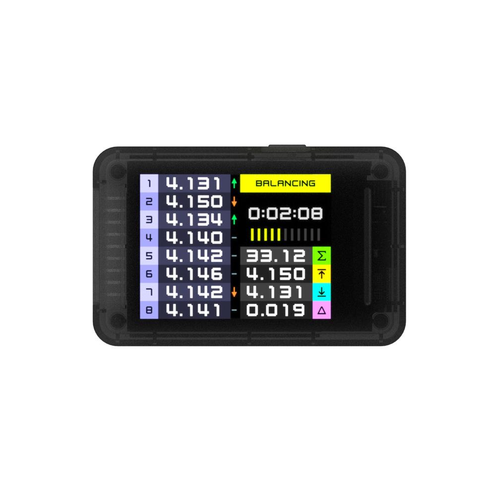 ISDT BL8 Smart Battery Monitor Wide-View Angle Color Screen Compatible with Multi-Platform App Control Supports 2S-8S Batteries