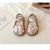 Summer Girls Bow Hollow Out Closed Toe Sandals Soft Sole Toddler Walking Shoes