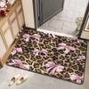 Fußmatte mit Leopardenmuster Tierischer Leopardenprint Weicher rutschfester Teppich Wildes Muster Moderne Heimdekoration Teppich für Wohnzimmer