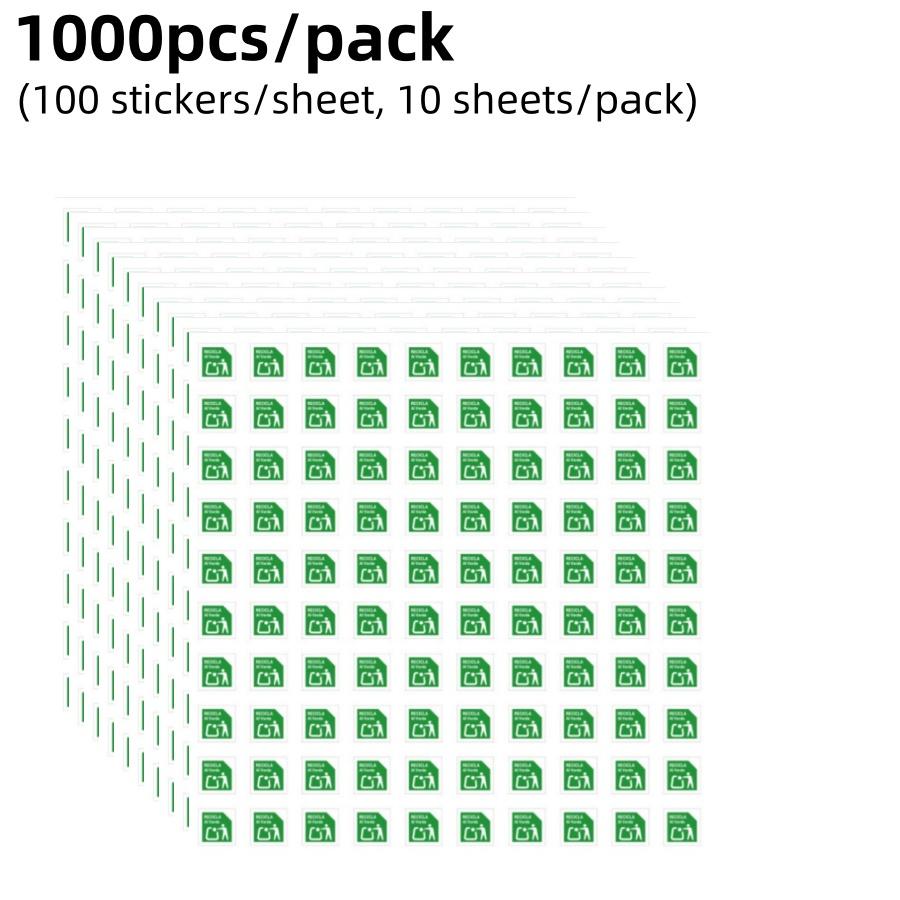 

1000pcs 1cm/0.39inSpain Recycling Label Spain New Regulation Classification LabelEPRPackaging Compliance Sticker зелений