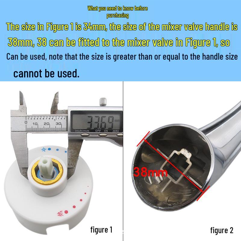 Wall-Mounted Universal U-Shaped Electric Water Heater Mixer Valve Handle - Electroplated Alloy